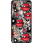 Черный чехол Uprint Xiaomi Redmi Note 6 Pro Rock Graffiti