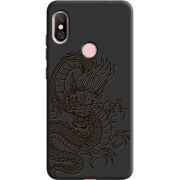 Черный чехол Uprint Xiaomi Redmi Note 6 Pro Chinese Dragon