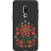 Черный чехол Uprint Meizu 15 Ukrainian Ornament