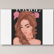 Печать на холсте 60 на 40 сантиметров Fashion Girl