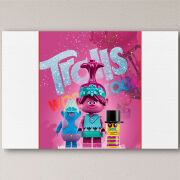 Печать на холсте 60 на 40 сантиметров Lego Trolls