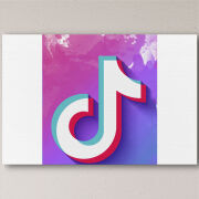 Печать на холсте 60 на 40 сантиметров TikTok