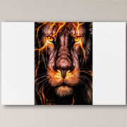 Печать на холсте 60 на 40 сантиметров Fire Lion