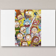 Печать на холсте 60 на 40 сантиметров Rick and Morty