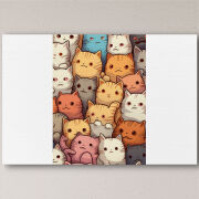 Печать на холсте 60 на 40 сантиметров Котики муркотики