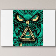 Печать на холсте 60 на 40 сантиметров Masonic Owl