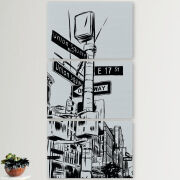 Модульные картины горизонтальные  60 на 40 3шт 17 Street