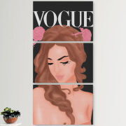 Модульные картины горизонтальные  60 на 40 3шт Fashion Girl