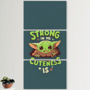 Модульные картины горизонтальные  60 на 40 3шт Strong in me Cuteness is