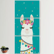 Модульные картины горизонтальные  60 на 40 3шт Cold Llama