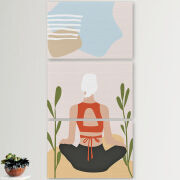 Модульные картины горизонтальные  60 на 40 3шт Yoga Style