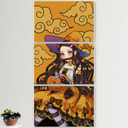 Модульные картины горизонтальные  60 на 40 3шт Kamado Nezuko Halloween