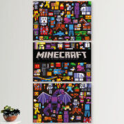 Модульные картины горизонтальные  60 на 40 3шт Minecraft Mobbery