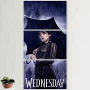 Модульные картины горизонтальные  60 на 40 3шт Wednesday Addams