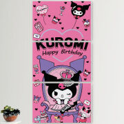 Модульные картины горизонтальные  60 на 40 3шт День народження Kuromi