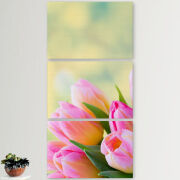 Модульные картины горизонтальные  60 на 40 3шт Bouquet of Tulips