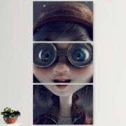 Модульные картины горизонтальные  60 на 40 3шт Blue Eyes