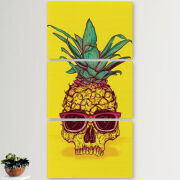 Модульные картины горизонтальные  60 на 40 3шт Pineapple Skull