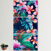 Модульные картины горизонтальные  60 на 40 3шт flowers in the tropics
