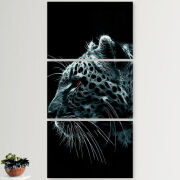 Модульные картины горизонтальные  60 на 40 3шт Leopard