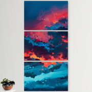 Модульные картины горизонтальные  60 на 40 3шт Thunderclouds