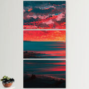 Модульные картины горизонтальные  60 на 40 3шт Seaside a