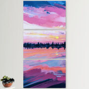 Модульные картины горизонтальные  60 на 40 3шт Sky Mirror