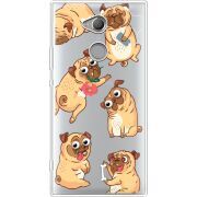 Прозрачный чехол Uprint Sony Xperia XA2 Ultra H4213 с 3D-глазками Pug