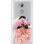 Прозрачный чехол Uprint Sony Xperia XA2 Ultra H4213 Девушка с Пионами