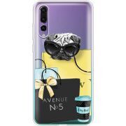 Прозрачный чехол Uprint Huawei P20 Pro Fashion Pug