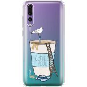 Прозрачный чехол Uprint Huawei P20 Pro Segull in Cofee Pool