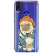 Прозрачный чехол Uprint Xiaomi Redmi Note 7 Dog Coffeeman