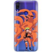 Прозрачный чехол Uprint Xiaomi Redmi Note 7 Naruto and Kurama
