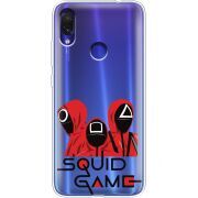 Прозрачный чехол Uprint Xiaomi Redmi Note 7 siquid game люди в красном