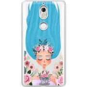 Прозрачный чехол Uprint Nokia 7 Blue Hair
