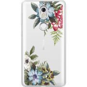 Прозрачный чехол Uprint Nokia 7 Floral